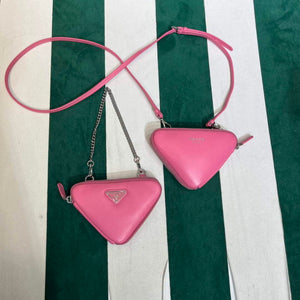 Prada 1NR015 Saffiano leather mini pouch Pink - Default Title - View 4
