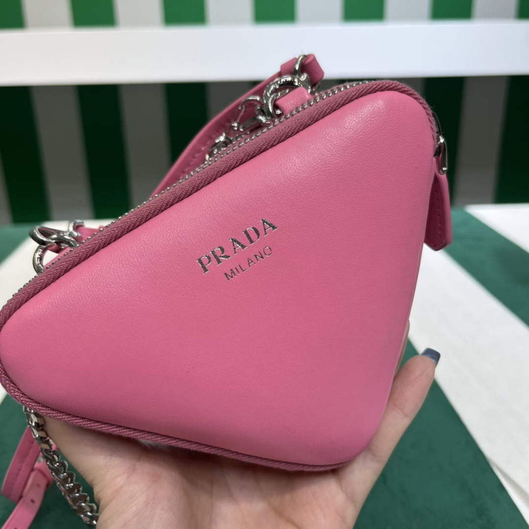 Prada 1NR015 Saffiano leather mini pouch Pink - Default Title - View 6