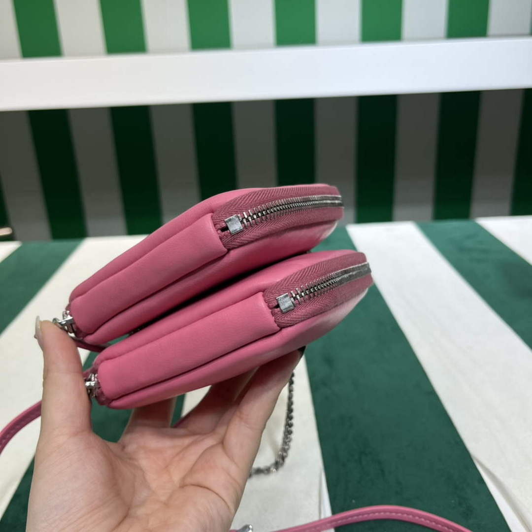 Prada 1NR015 Saffiano leather mini pouch Pink - Default Title - View 9