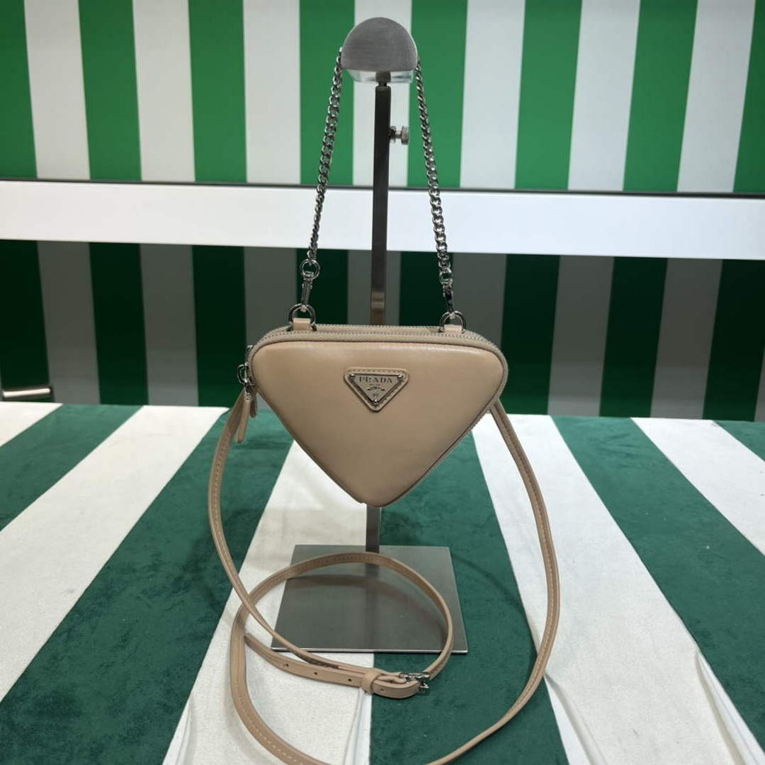Prada 1NR015 Saffiano leather mini pouch powder pink - Default Title - View 1
