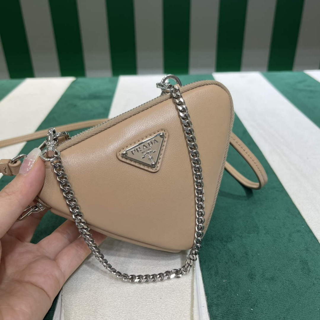 Prada 1NR015 Saffiano leather mini pouch powder pink - Default Title - View 2