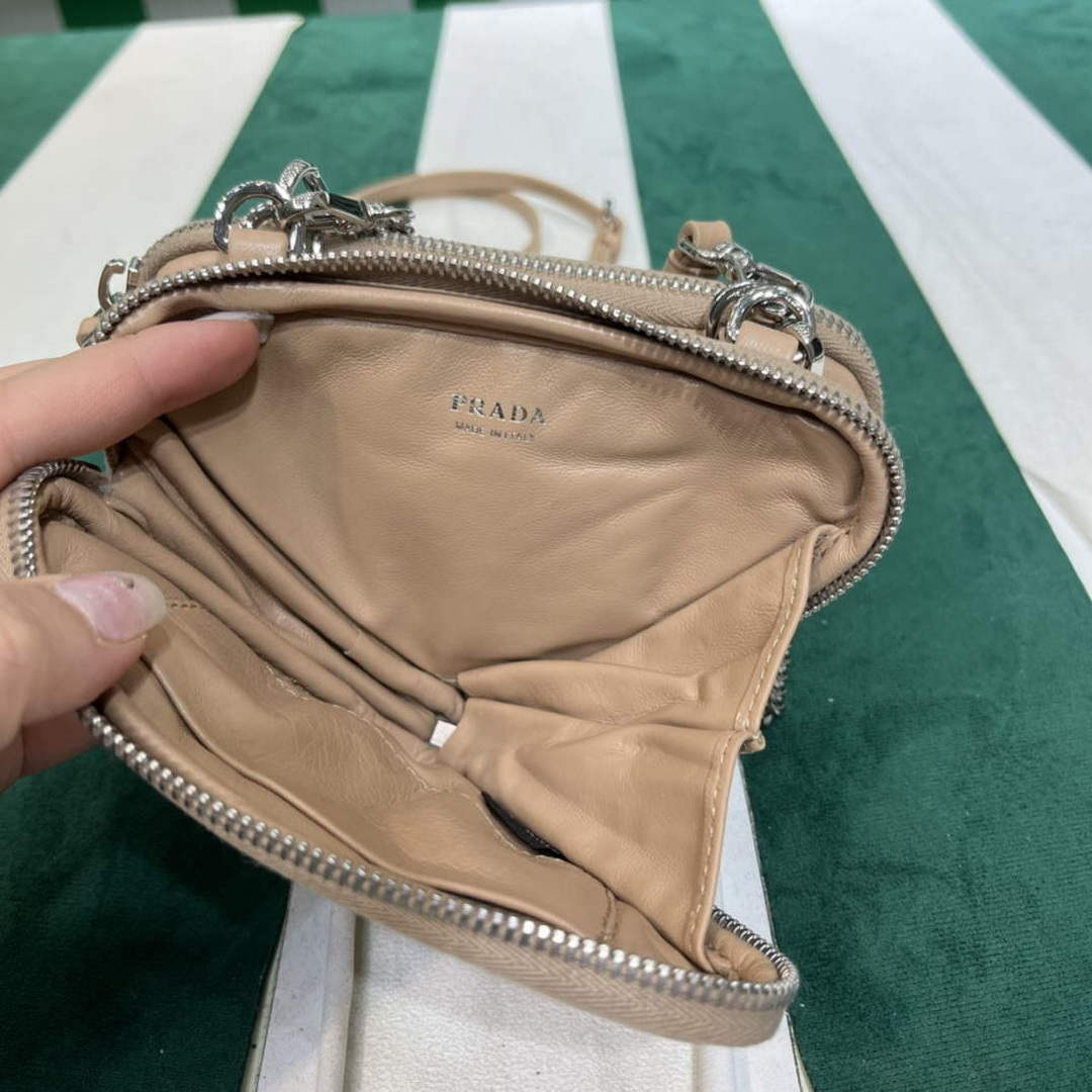 Prada 1NR015 Saffiano leather mini pouch powder pink - Default Title - View 5