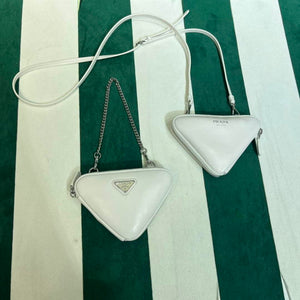 Prada 1NR015 Saffiano leather mini pouch White - Default Title - View 1