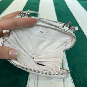 Prada 1NR015 Saffiano leather mini pouch White - Default Title - View 7
