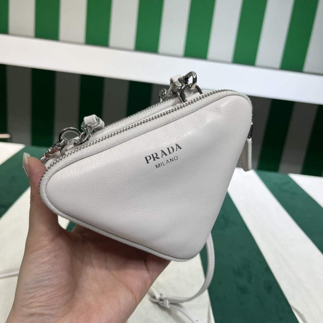 Prada 1NR015 Saffiano leather mini pouch White - Default Title - View 8