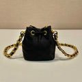 Prada 1NR016 patent leather mini pouch Black - Default Title - View 1