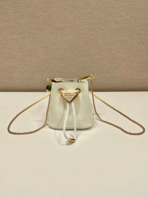 Prada 1NR016 patent leather mini pouch White - Default Title - View 1