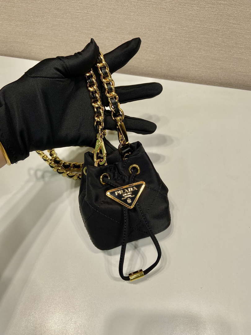 Prada 1NR016 Re-Nylon mini pouch Black