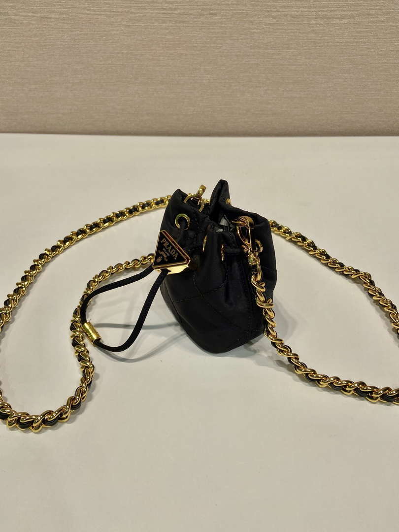 Prada 1NR016 Re-Nylon mini pouch Black