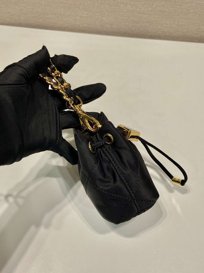 Prada 1NR016 Re-Nylon mini pouch Black