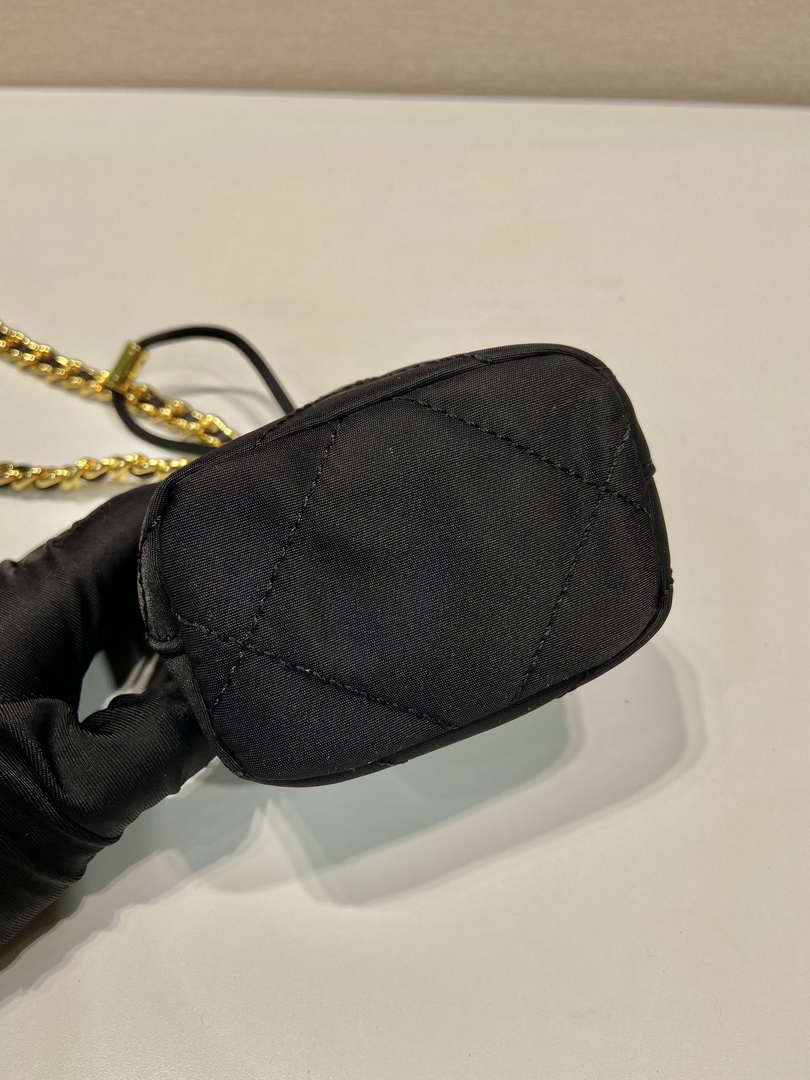 Prada 1NR016 Re-Nylon mini pouch Black