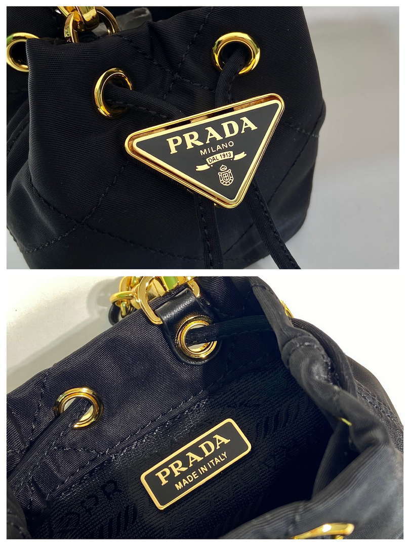 Prada 1NR016 Re-Nylon mini pouch Black