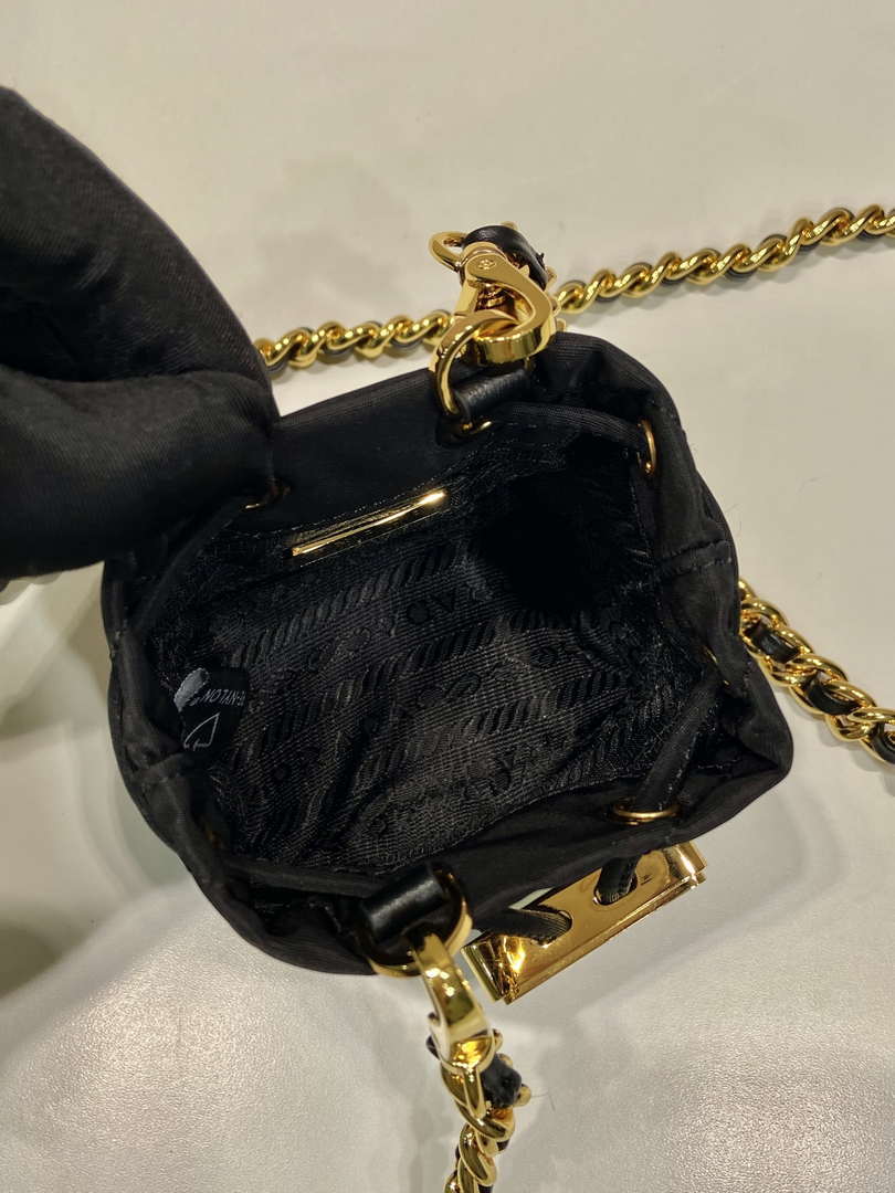 Prada 1NR016 Re-Nylon mini pouch Black