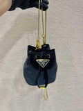 Prada 1NR016 Velvet mini pouch Black