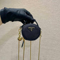 Prada 1NR023 Saffiano leather mini-pouch Black - Default Title - View 1
