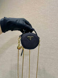 Prada 1NR023 Saffiano leather mini-pouch Black