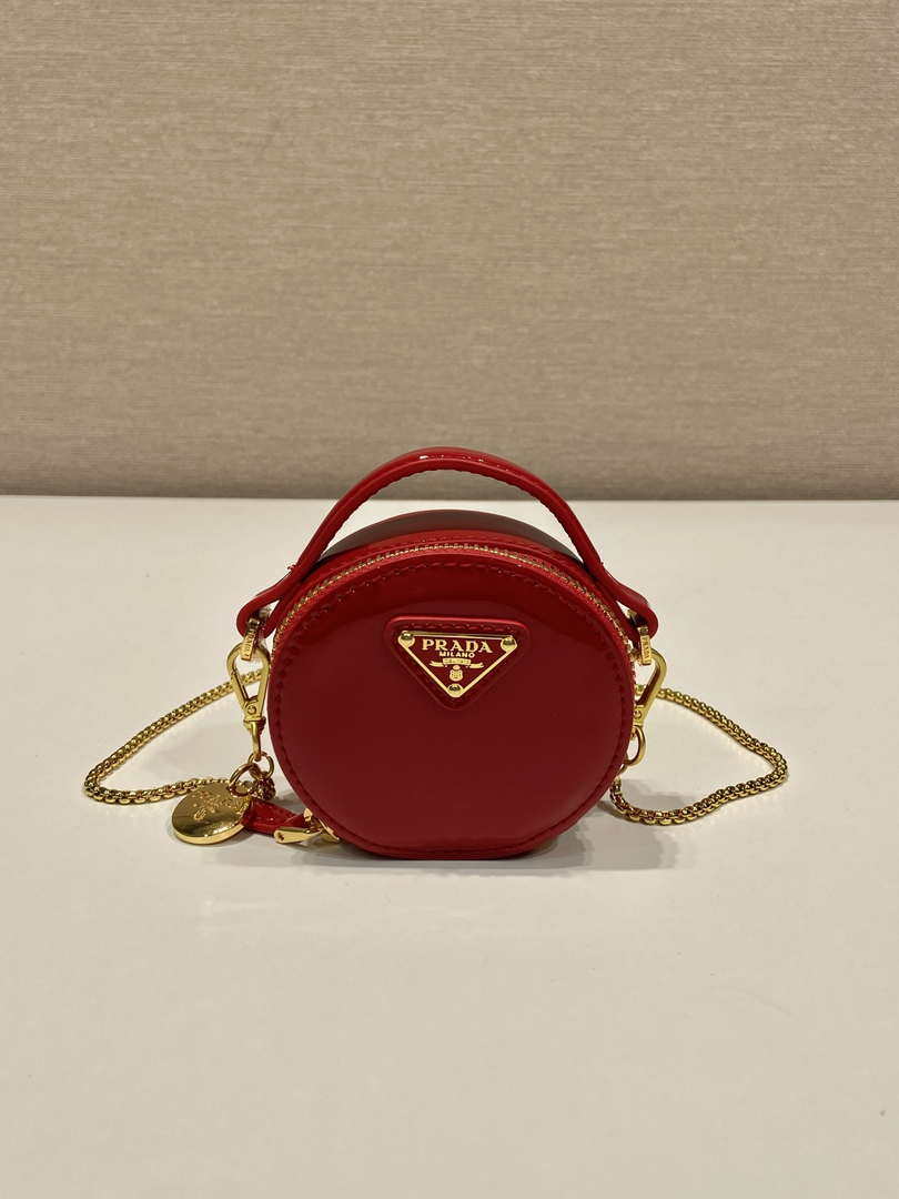 Prada 1NR023 Saffiano leather mini-pouch Red