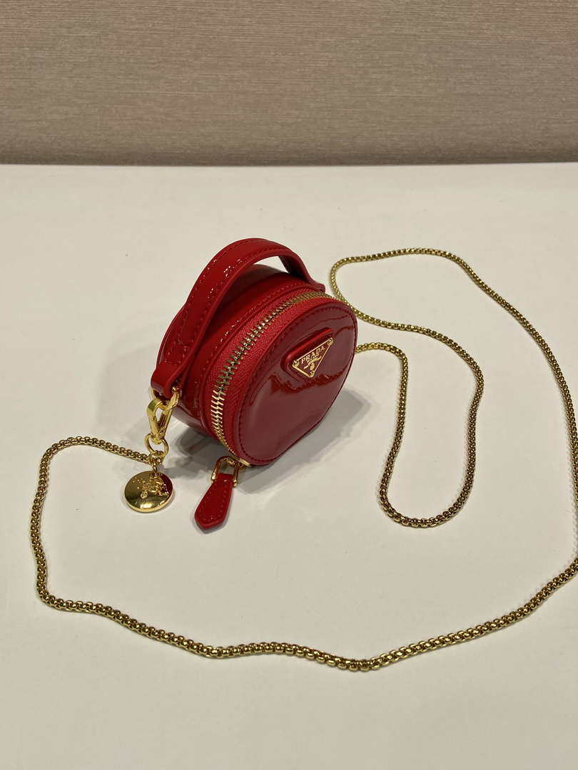 Prada 1NR023 Saffiano leather mini-pouch Red