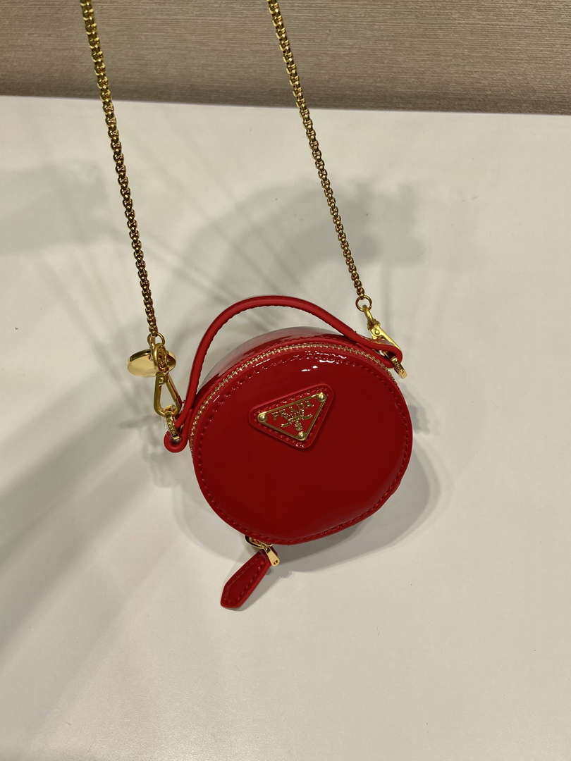 Prada 1NR023 Saffiano leather mini-pouch Red