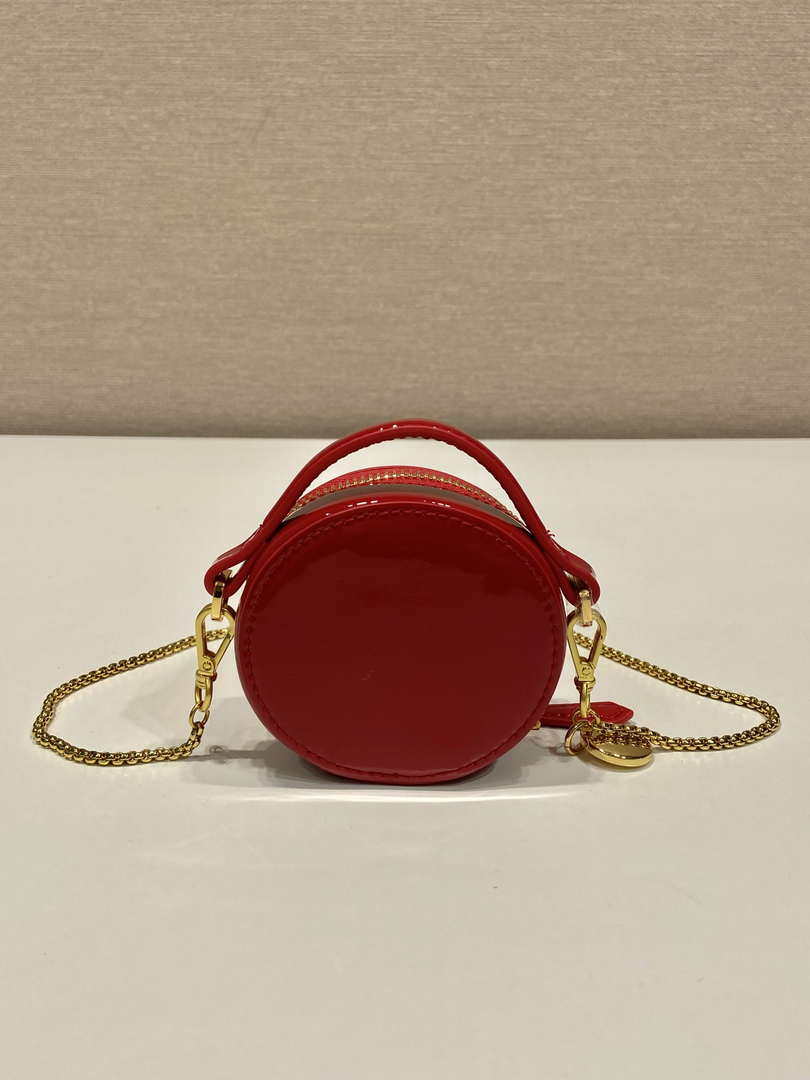 Prada 1NR023 Saffiano leather mini-pouch Red
