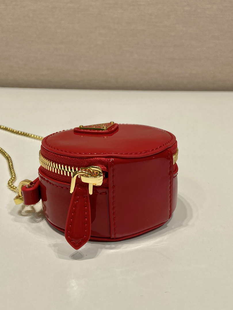 Prada 1NR023 Saffiano leather mini-pouch Red
