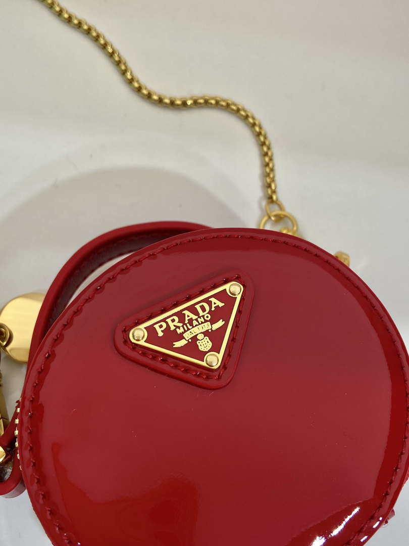 Prada 1NR023 Saffiano leather mini-pouch Red