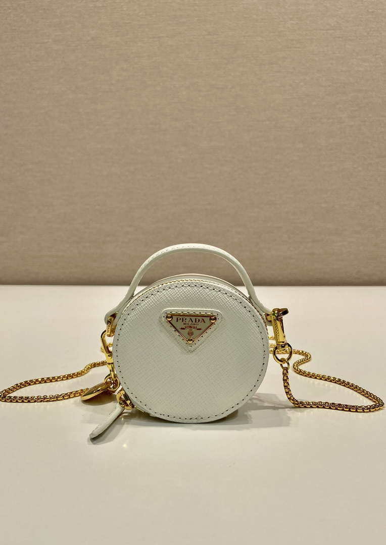 Prada 1NR023 Saffiano leather mini-pouch White