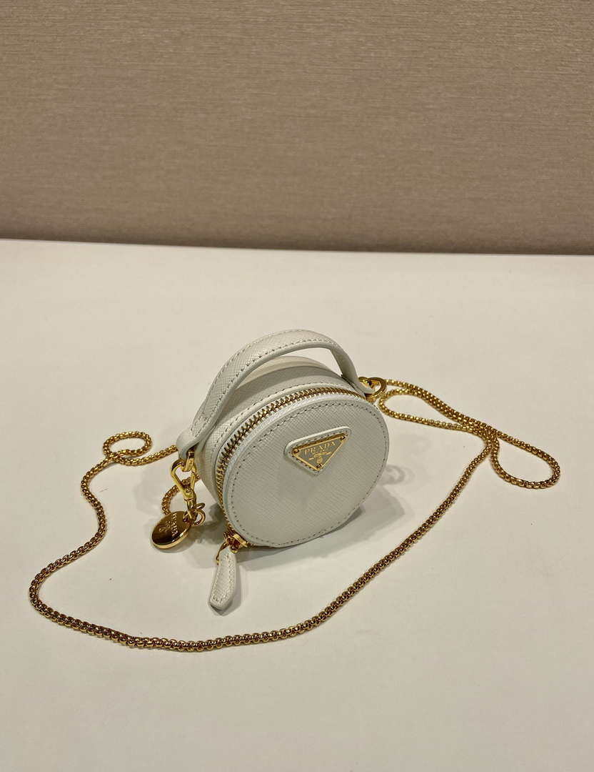 Prada 1NR023 Saffiano leather mini-pouch White