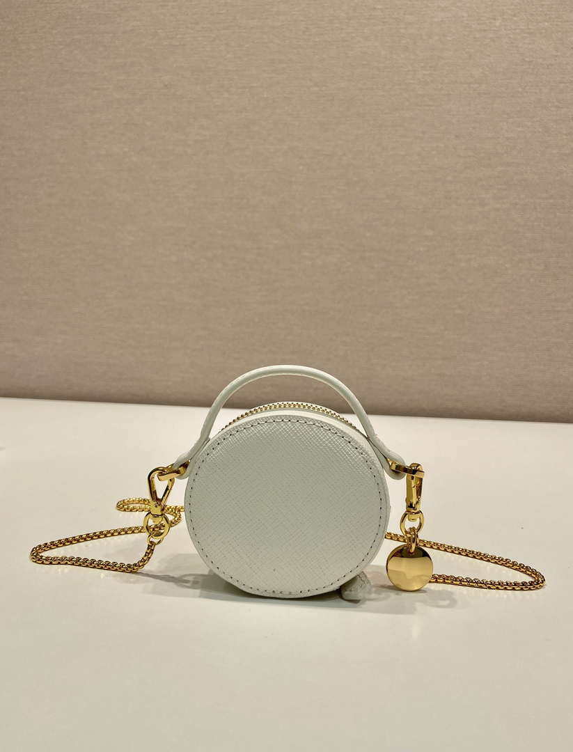 Prada 1NR023 Saffiano leather mini-pouch White