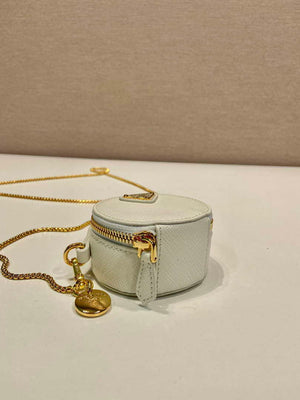 Prada 1NR023 Saffiano leather mini-pouch White - Default Title - View 6