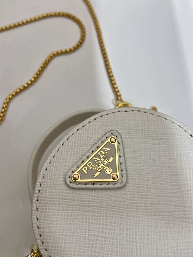 Prada 1NR023 Saffiano leather mini-pouch White