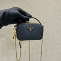 Prada 1NR025 Saffiano leather mini-pouch Black