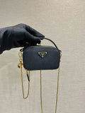 Prada 1NR025 Saffiano leather mini-pouch Black