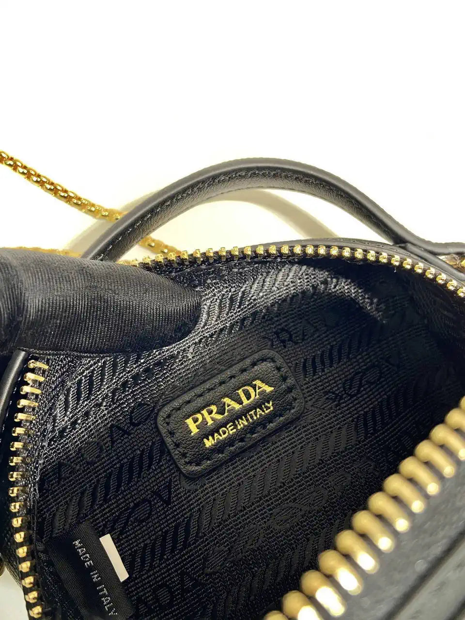 Prada 1NR025 Saffiano leather mini-pouch Black