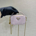 Prada 1NR025 Saffiano leather mini-pouch Pink