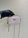 Prada 1NR025 Saffiano leather mini-pouch Pink