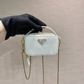 Prada 1NR025 Saffiano leather mini-pouch White