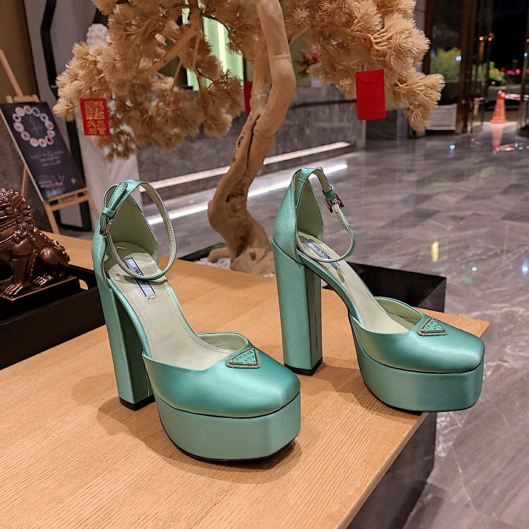 Prada 1XP48B High-heeled satin sandals P78542