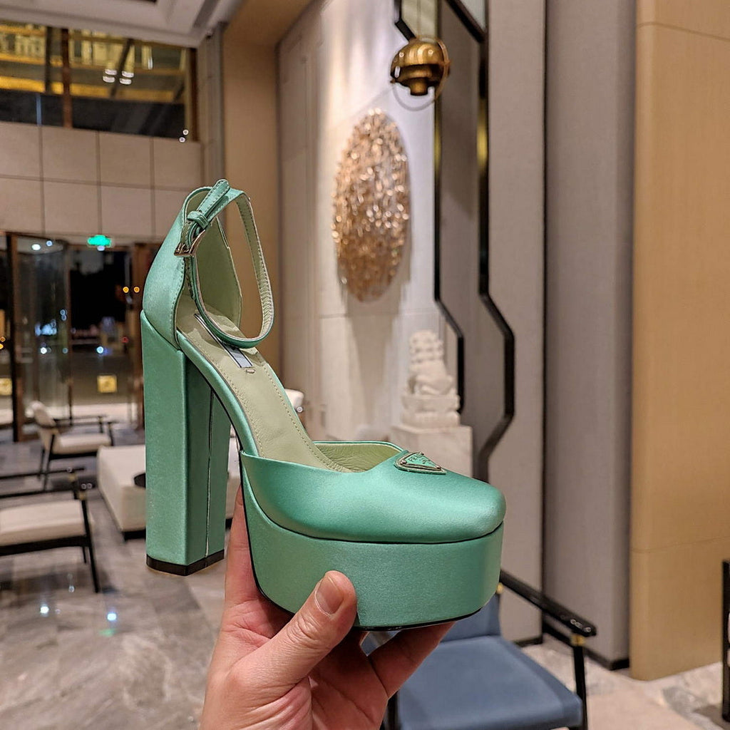 Prada 1XP48B High-heeled satin sandals P78542