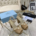 Prada  1XP48B Suede platform sandals P78590