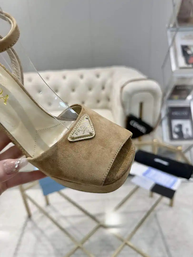 Prada  1XP48B Suede platform sandals P78590