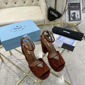 Prada 1XP48B Suede platform sandals P78589