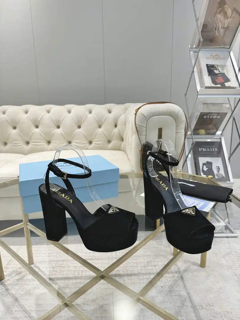 Prada  1XP48B Suede platform sandals P78588