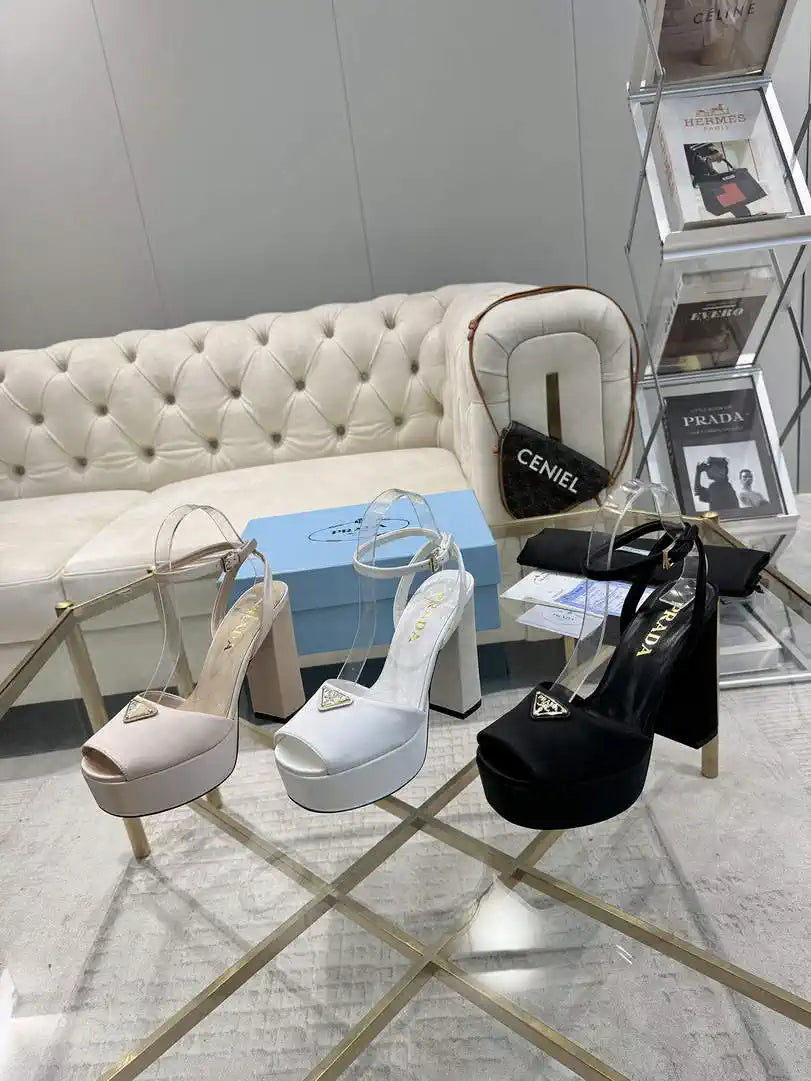 Prada  1XP48B Suede platform sandals P78588