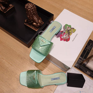 Prada 1XX608 Satin slides with crystals P78534 - 35 - View 6