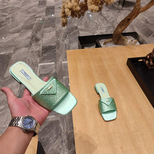 Prada 1XX608 Satin slides with crystals P78534 - 35 - View 9
