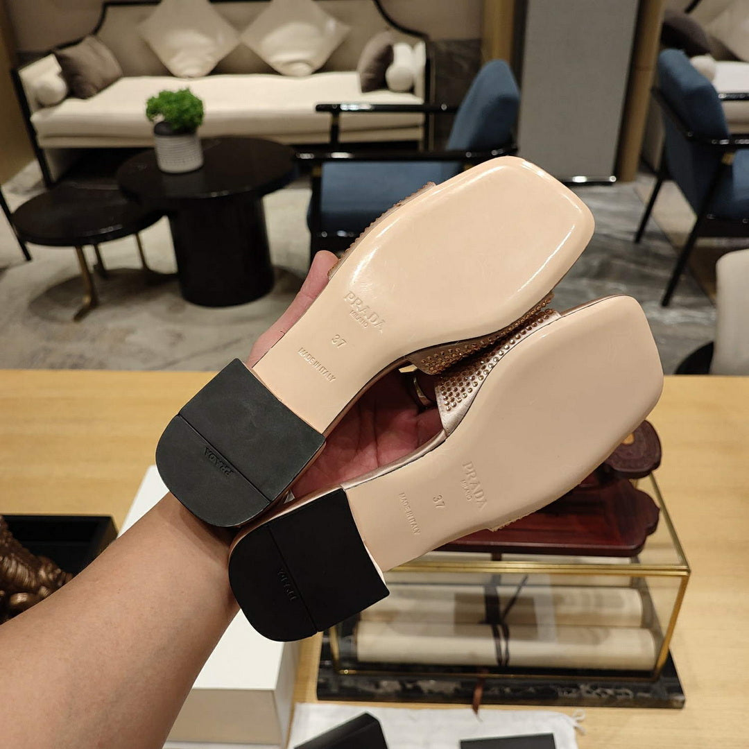 Prada 1XX608 Satin slides with crystals P78535 - 35 - View 8
