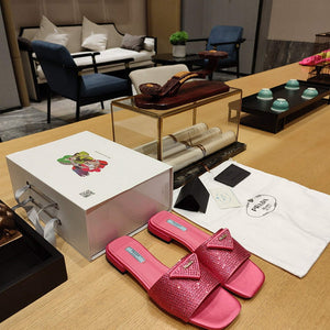 Prada 1XX608 Satin slides with crystals P78536 - 35 - View 1