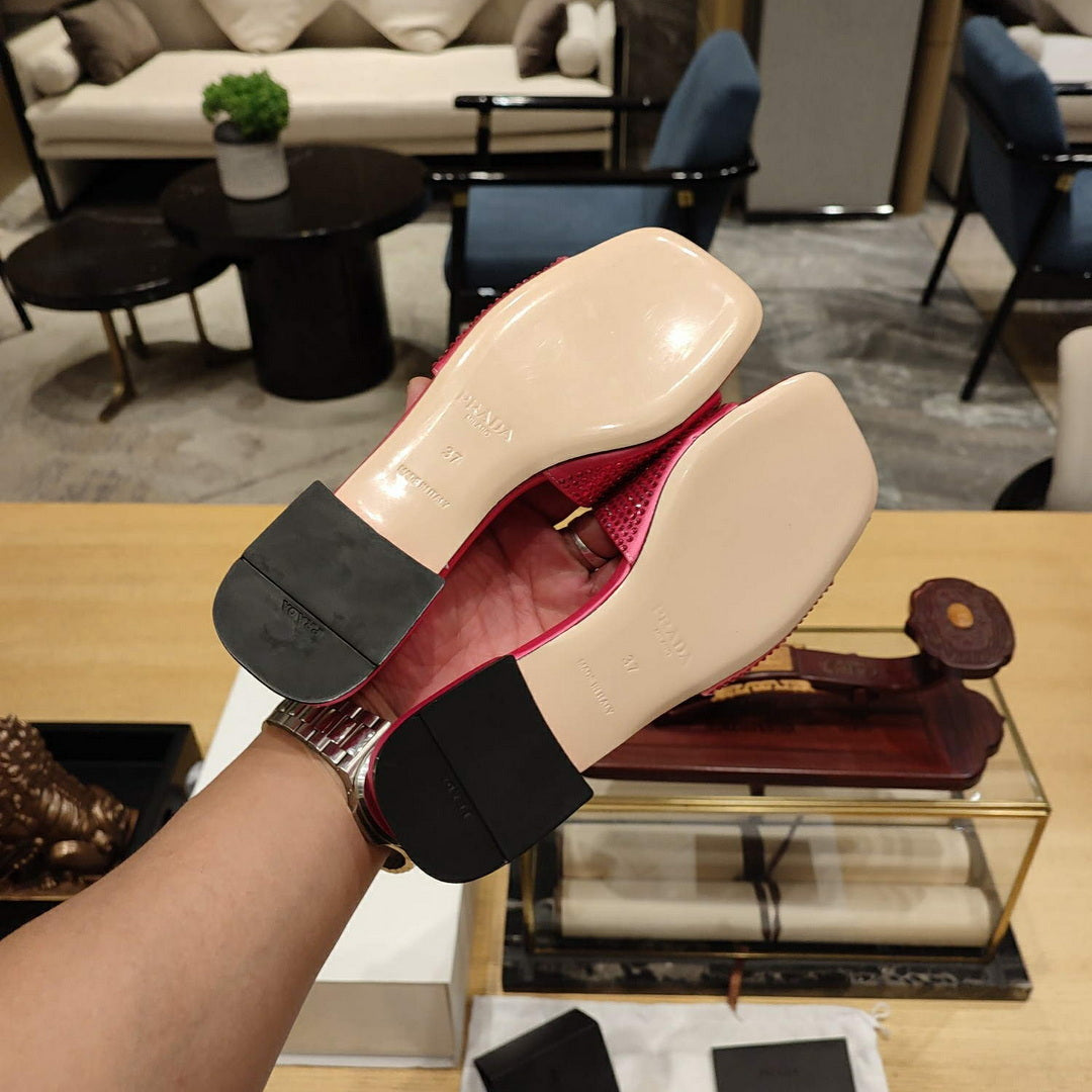 Prada 1XX608 Satin slides with crystals P78536 - 35 - View 8