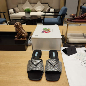 Prada 1XX608 Satin slides with crystals P78537 - 35 - View 2